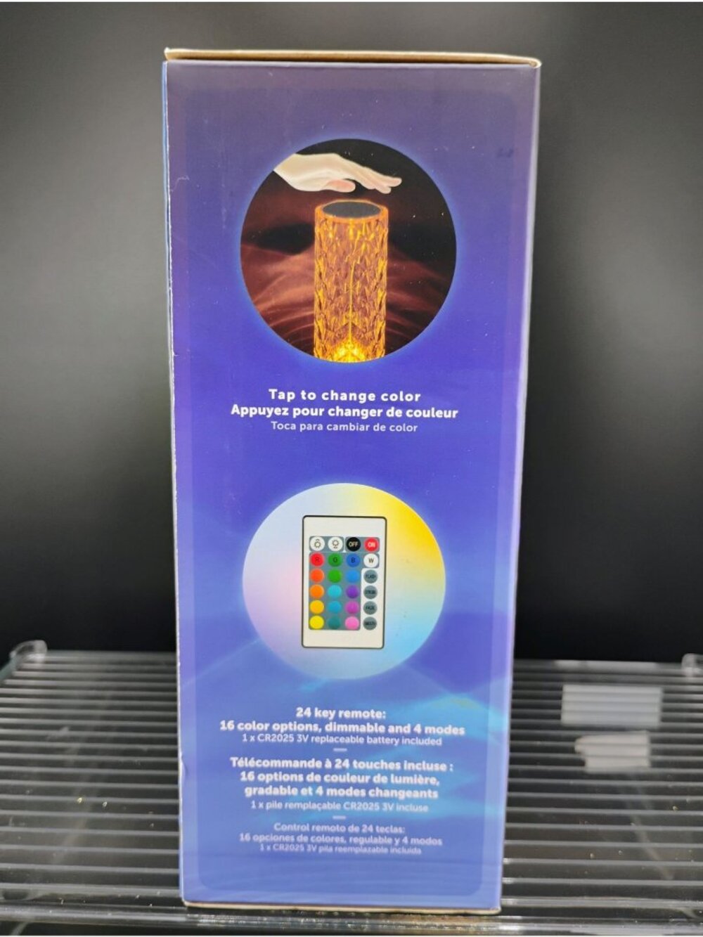 Crystal LED Color Changing Touch Lamp W/ Remote 16 Light Options - Picture 5 of 8